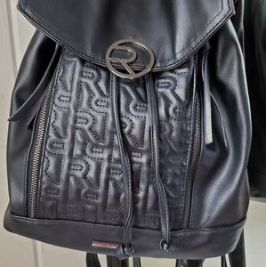 Rampage Black Faux Leather Backpack